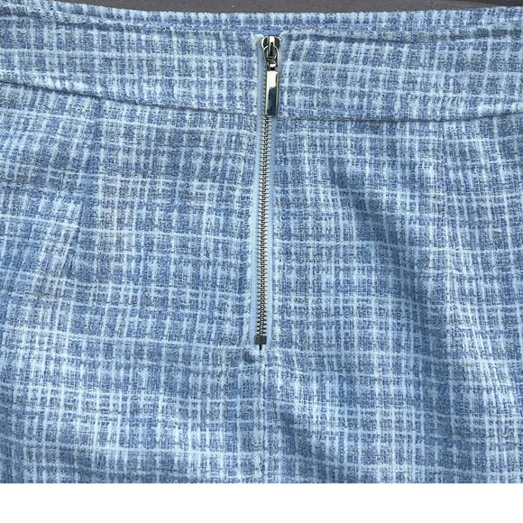 Madison d' Amelie Women's Pencil Mini Skirt SIze 8 Tweed Fringed Hem Pastel - Picture 4 of 7